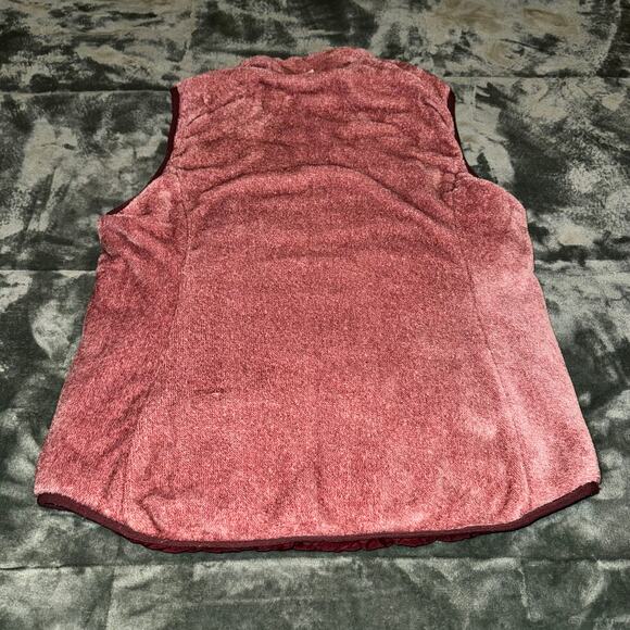 Free Country Dark Cherry Quilted Reversible Vest Woman's Size Large Red/Pink - Picture 8 of 9
